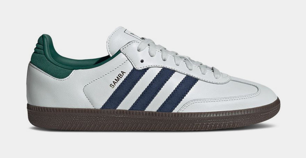 Exclusive Samba OG Mens Lifestyle Shoes (Core Black/Cloud White/Collegiate Green) — 4 — Front View