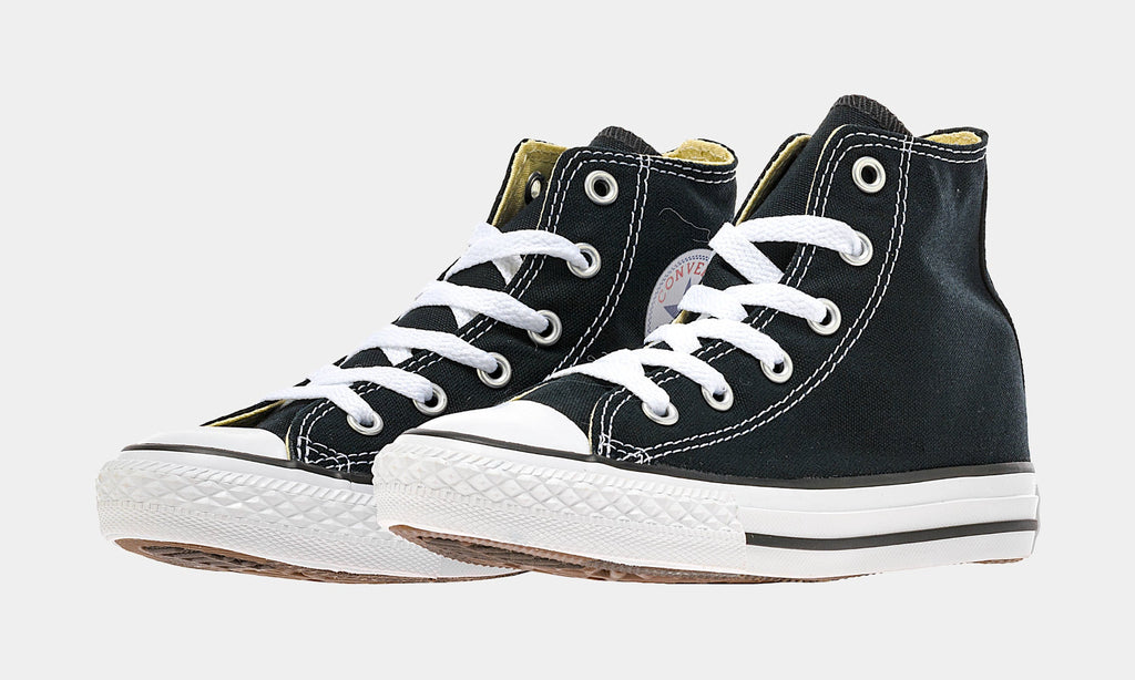 Exclusive Chuck Taylor All Star High Preschool Lifestyle Shoes (Black/White) — 11C — Back View
