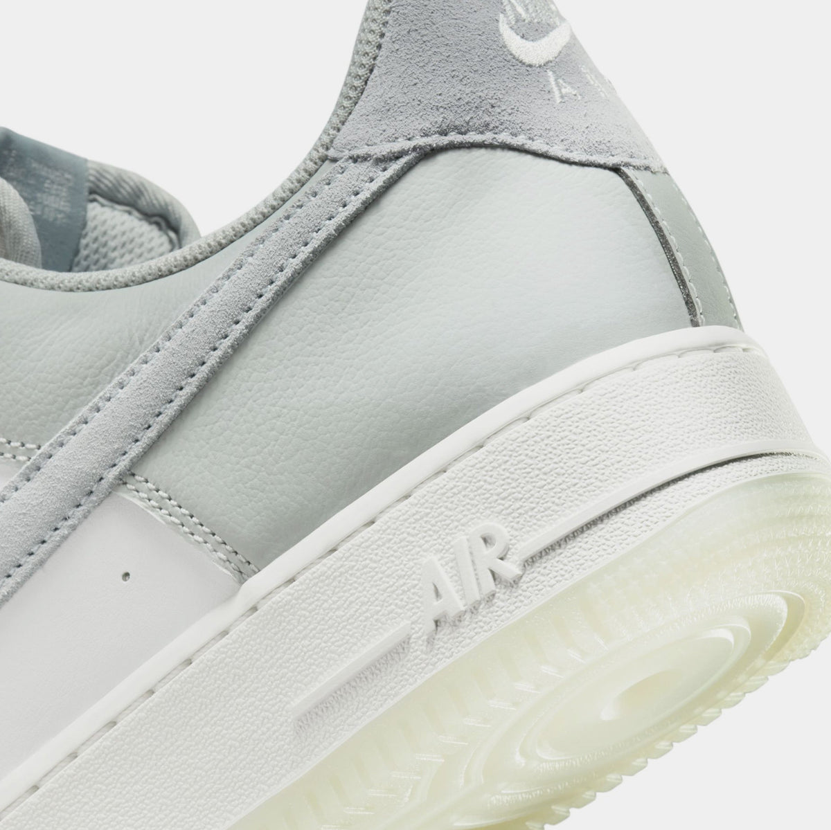 Exclusive Air Force 1 '07 LV8 Mens Lifestyle Shoes (Light Grey/White) — 6 — Back View