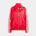Exclusive Floral Firebird Zip Up Womens Jacket (Red/White) — XS — Front View