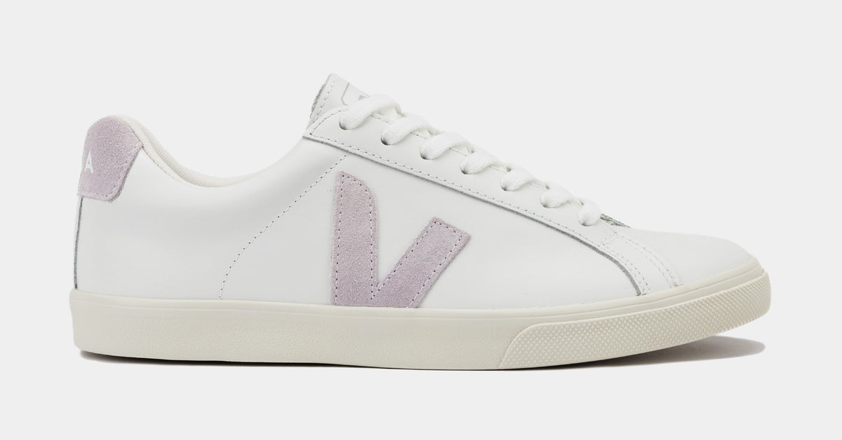 Exclusive Esplar Leather Womens Lifestyle Shoes (White/Purple) — 36 — Front View