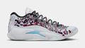 Exclusive Zion 3 Z-3D Mens Basketball Shoes (Football Grey/Black/Flash Crimson/Chlorine Blue) — 4 — Front View