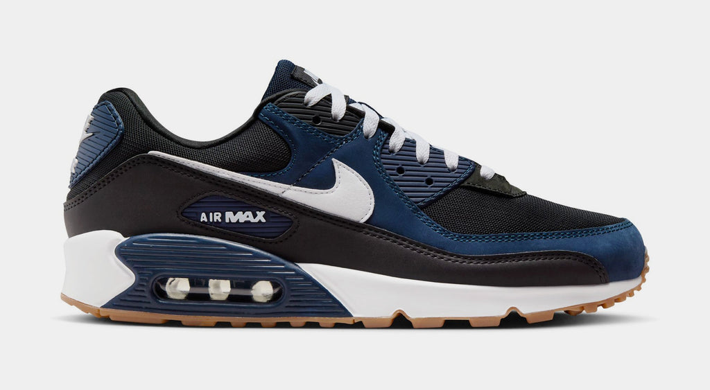 Exclusive Air Max 90 Mens Running Shoes (Midnight Navy/Gum) — 6 — Front View