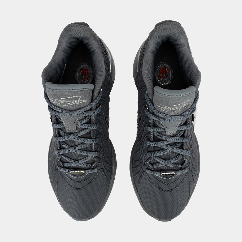 Exclusive Lebron XXI Mens Basketball Shoes (Cool Grey/Metallic Silver/Iron Grey) — 4 — Side View