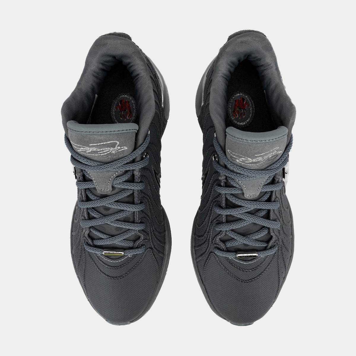 Exclusive Lebron XXI Mens Basketball Shoes (Cool Grey/Metallic Silver/Iron Grey) — 4 — Side View