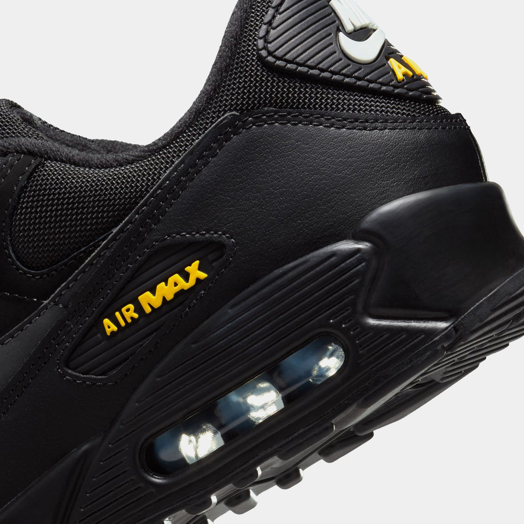 Exclusive Air Max 90 Black Speed Yellow Mens Running Shoes (Black/Yellow) — 4 — Back View