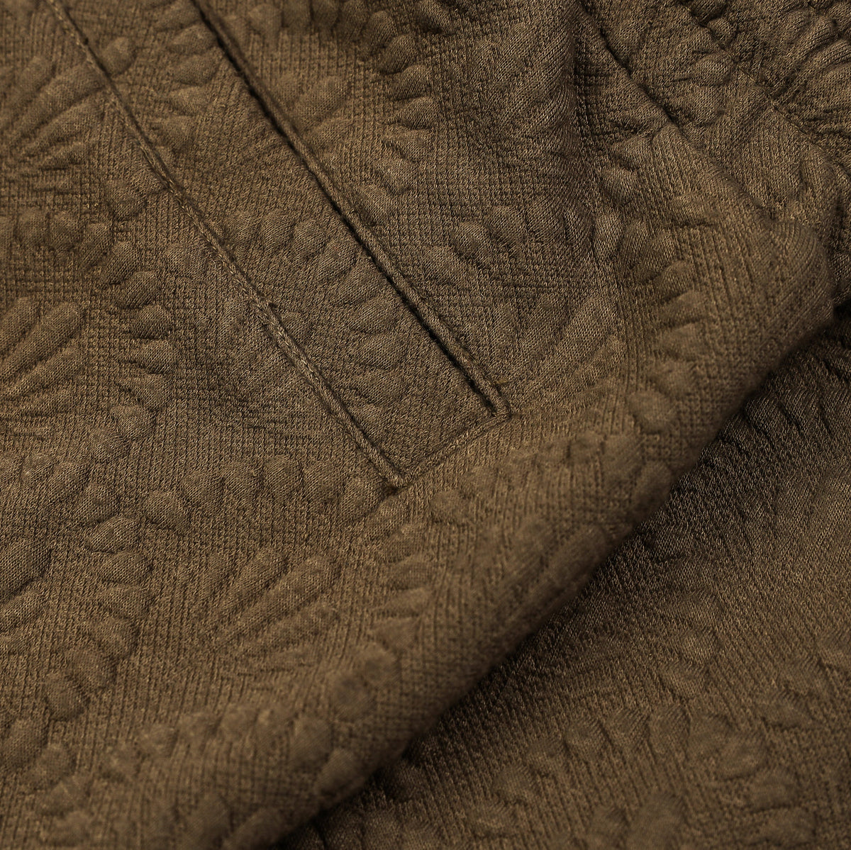 Exclusive Art Decor Knit Mens Shorts (Brown) — S — Back View