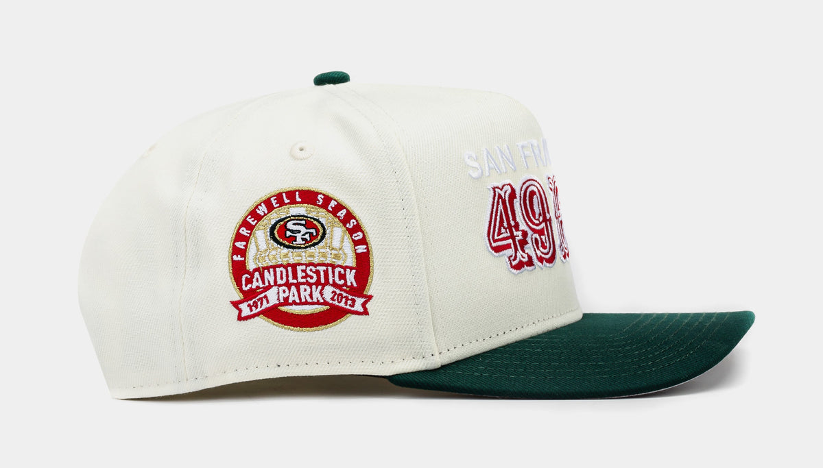Exclusive Shoe Palace Exclusive San Francisco 49ers Red Chrome 950AF Snapback Mens Hat (White/Red) — OS — Side View