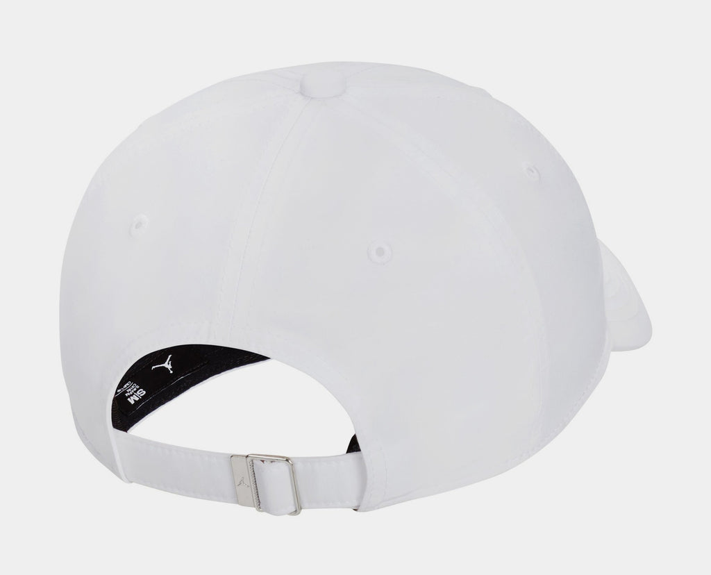 Exclusive Club Unstructured Mens Hat (White/Black) — S/M — Side View