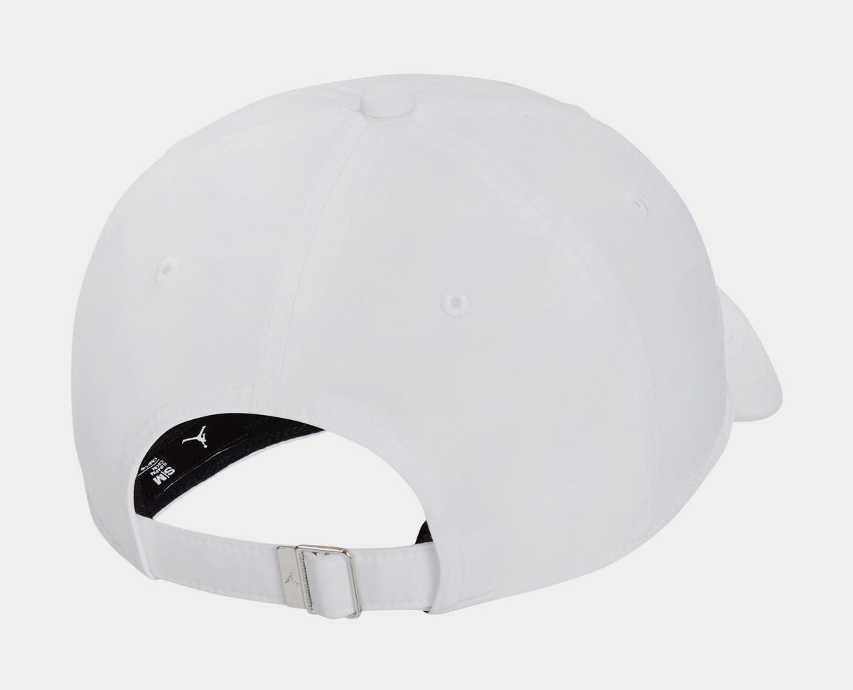 Exclusive Club Unstructured Mens Hat (White/Black) — S/M — Side View