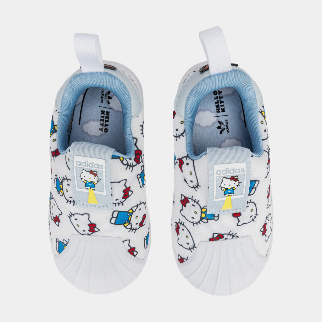 Exclusive Hello Kitty x Superstar 360 Infant Toddler Lifestyle Shoes (White/Blue) — 4C — Side View