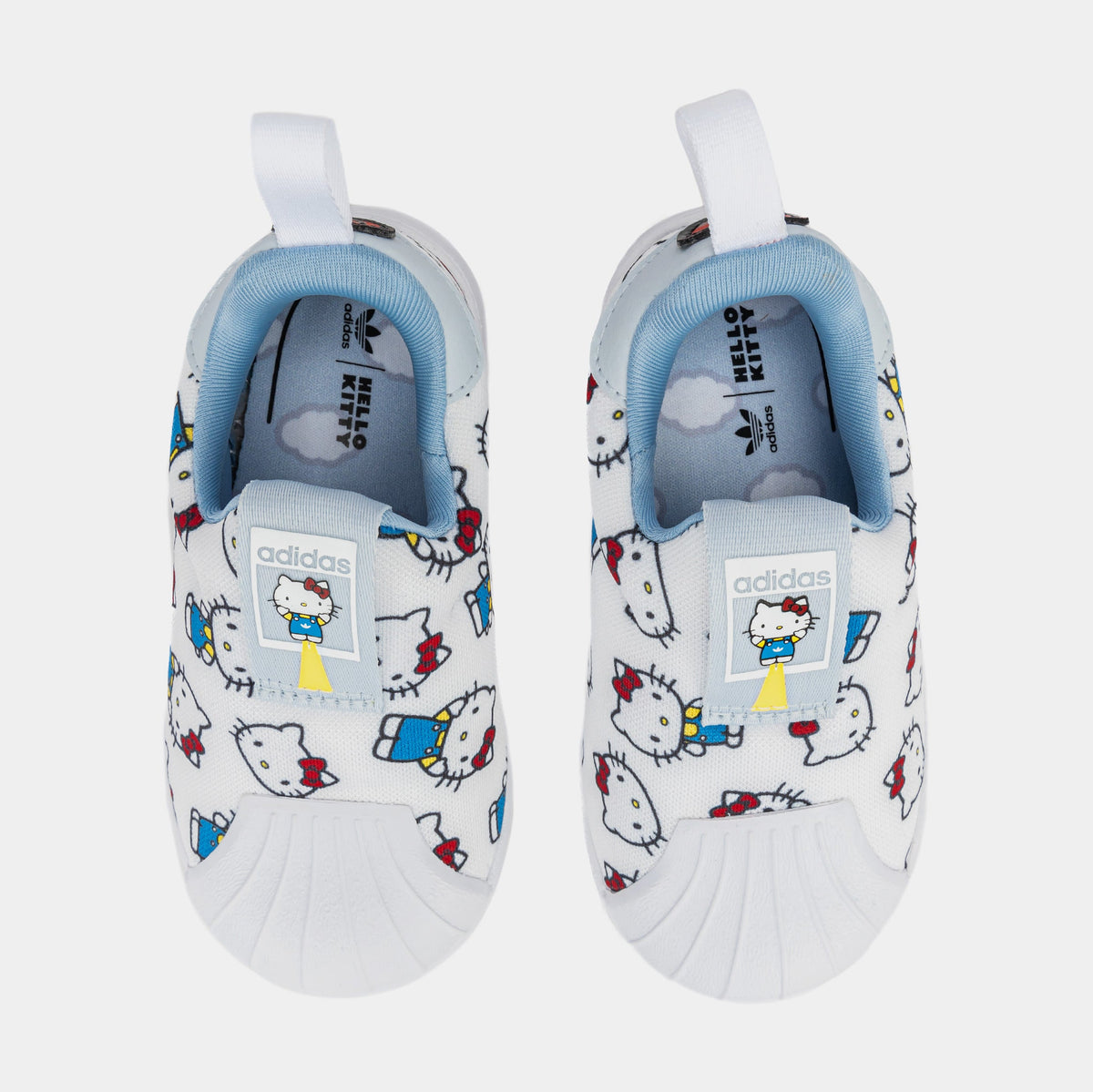 Exclusive Hello Kitty x Superstar 360 Infant Toddler Lifestyle Shoes (White/Blue) — 4C — Side View