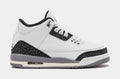 Exclusive Air Jordan 3 Retro Cement Grey Grade School Lifestyle Shoes (Summit White/Cement Grey/Black/Fire Red) — 3.5Y — Front View