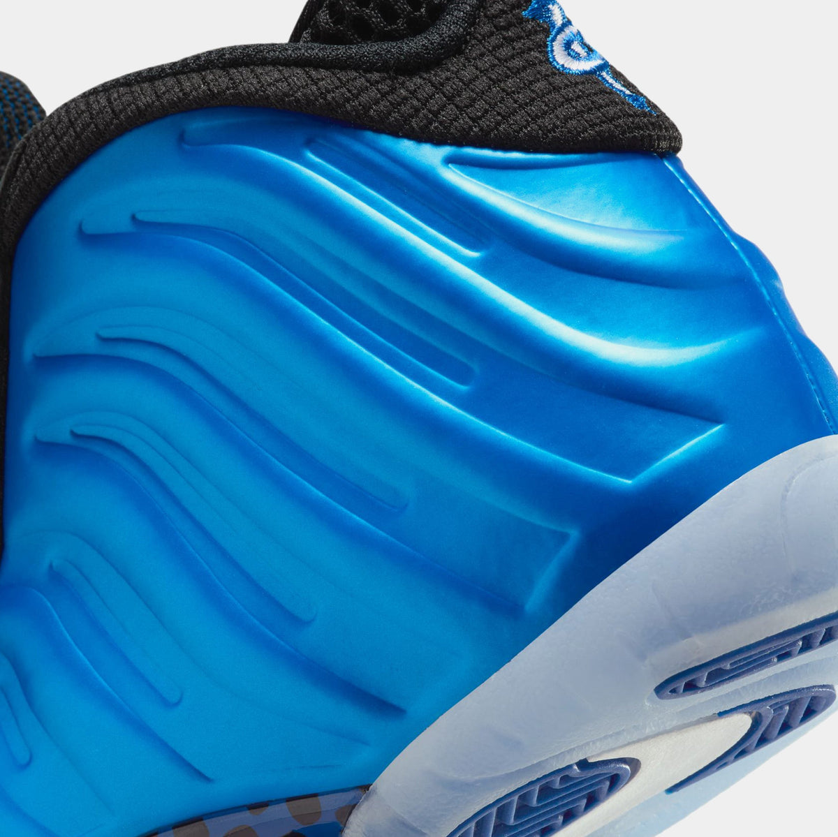 Exclusive Little Posite One International Blue Preschool Lifestyle Shoes (Neon Royal/White/Black/Clear) Free Shipping — 10.5C — Back View