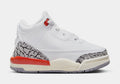 Exclusive Air Jordan 3 Retro Georgia Peach Infant Toddler Lifestyle Shoes (White/Cosmic Clay/Sail/Cement Grey) — 2C — Front View