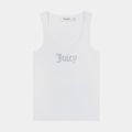 Exclusive Long Bling Top Womens Tank Top (White) — XS — Front View
