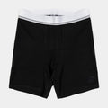 Exclusive Tape Ribbed Womens Shorts (Black/White) — XS — Front View