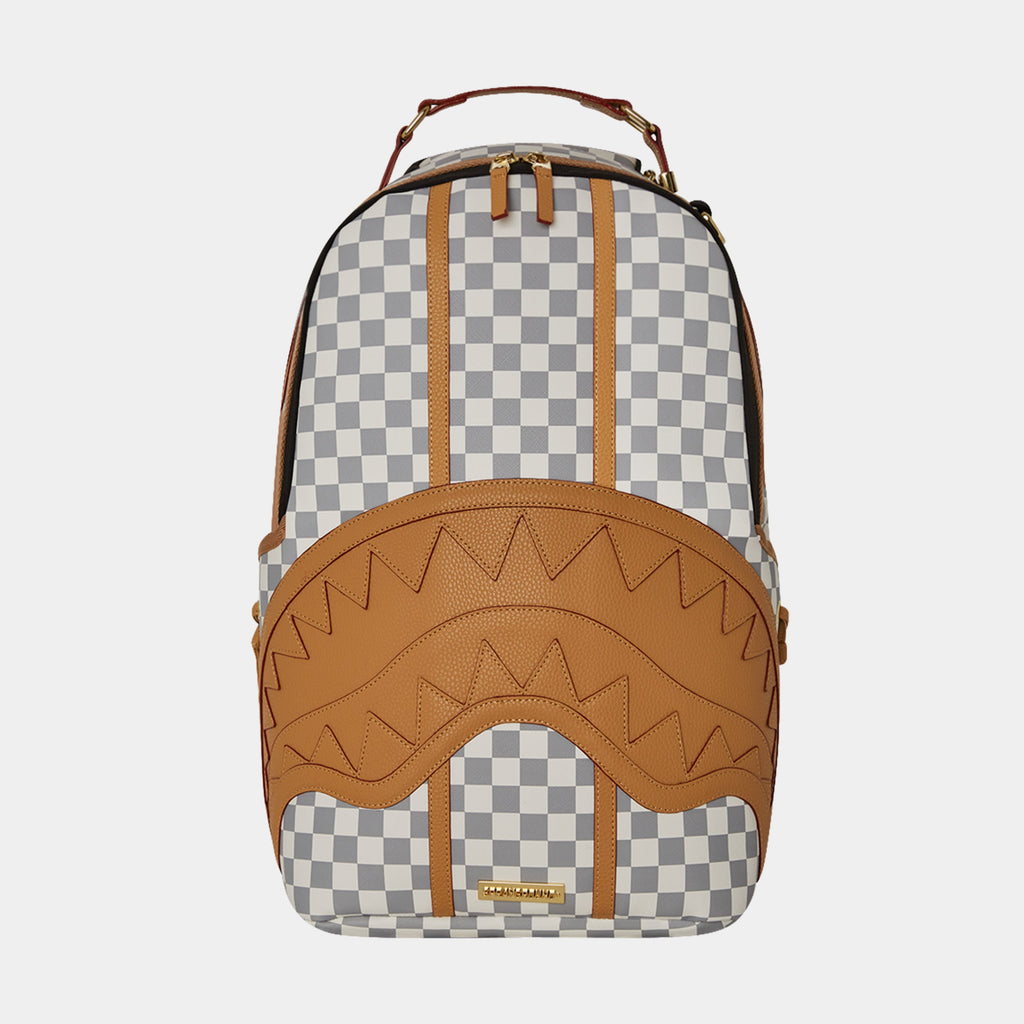 Exclusive Henny Raceway Mens Backpack (White/Beige) — OS — Front View