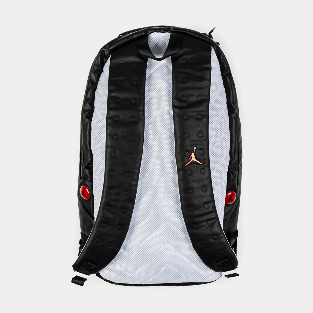 Exclusive Air Jordan 13 Retro Mens Backpack (Black/White) — OS — Side View