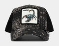 Exclusive Diamonds and Pearls Paisley Trucker Mens Hat (Black/Beige) — OS — Front View