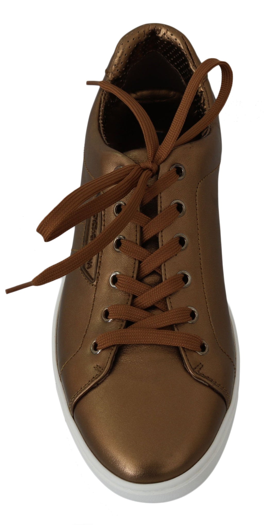 Dolce & Gabbana Gold Leather Mens Casual Men's Sneakers