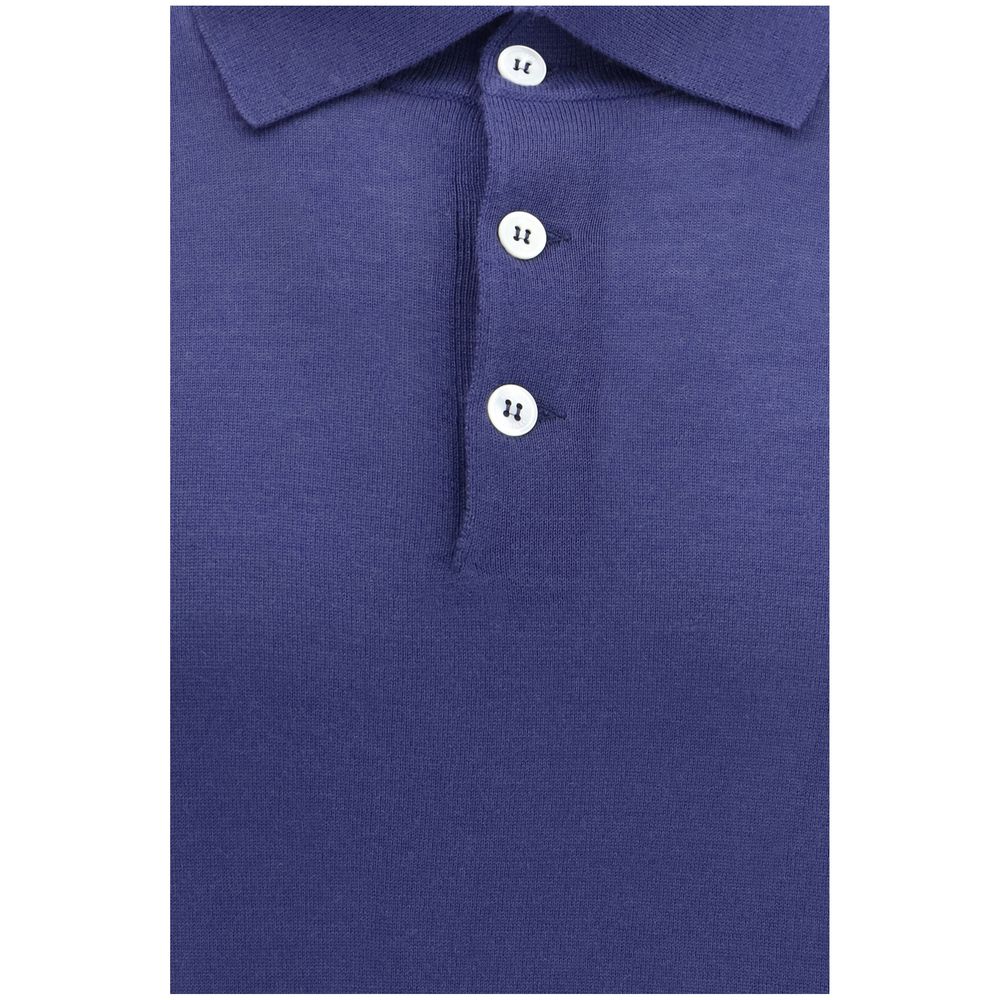 Brunello Cucinelli Blue Cashmere Dress Men's Shirt