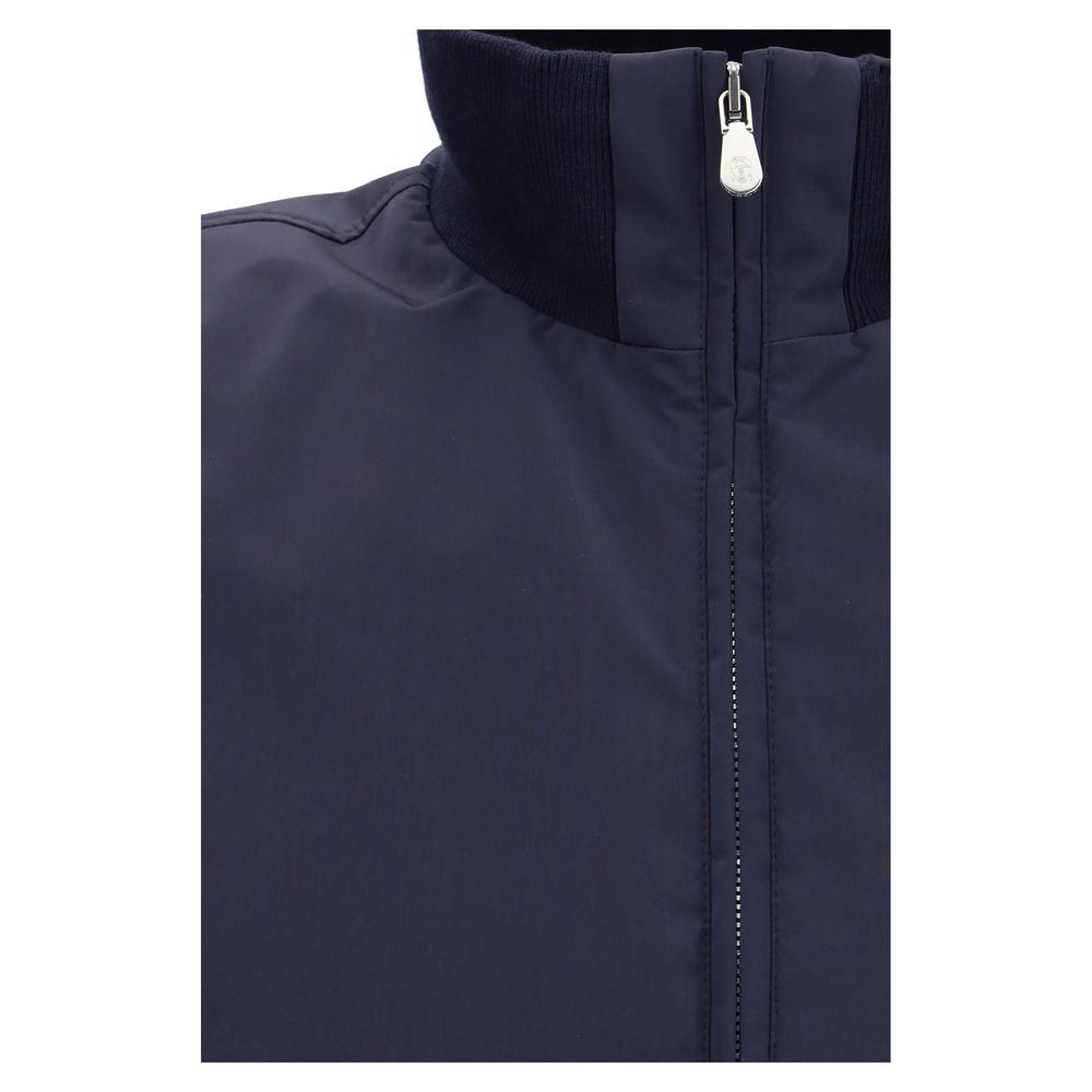Brunello Cucinelli Blue Polyester Sleveless Men's Jacket