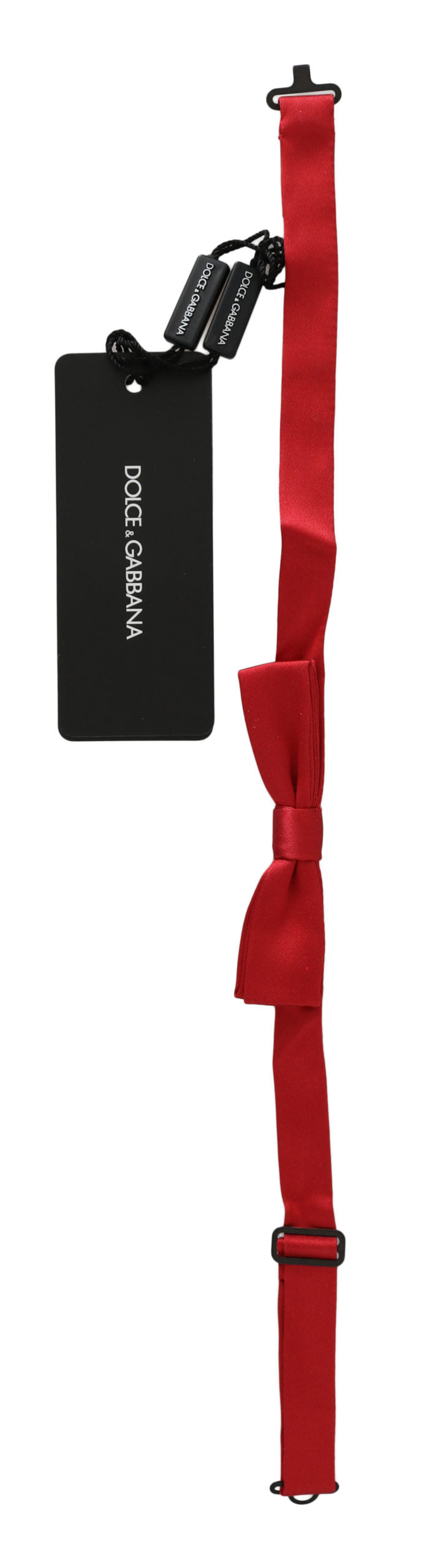 Dolce & Gabbana Red 100% Silk Slim Adjustable Neck Papillon Bow Men's Tie