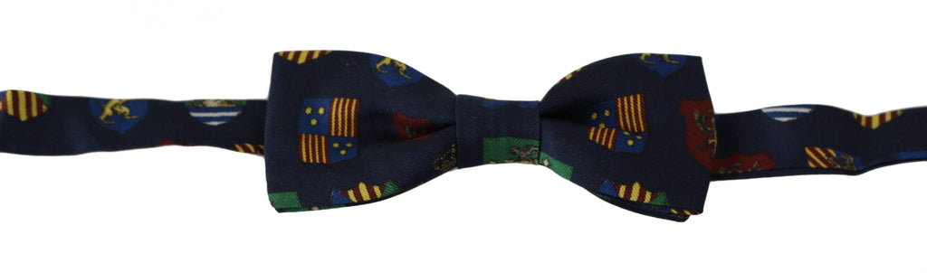 Dolce & Gabbana Blue Flags 100% Silk Adjustable Neck Papillon Men Bow Men's Tie