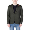 Mulish Green Polyester Men's Blazer