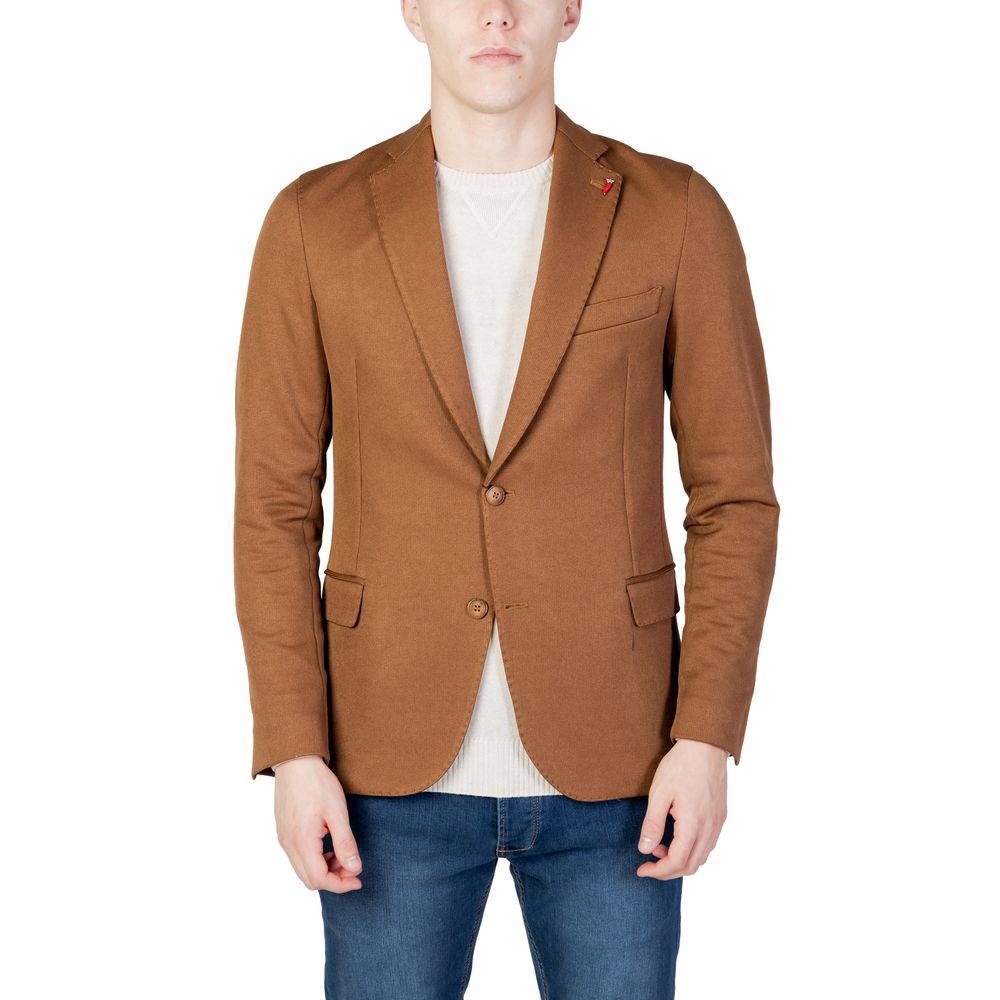 Mulish Beige Polyester Men's Blazer