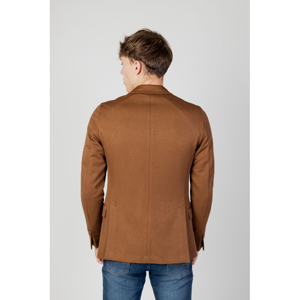 Mulish Beige Polyester Men's Blazer