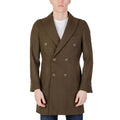 Mulish Green Polyester Men's Coat