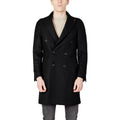 Mulish Black Polyester Men's Coat