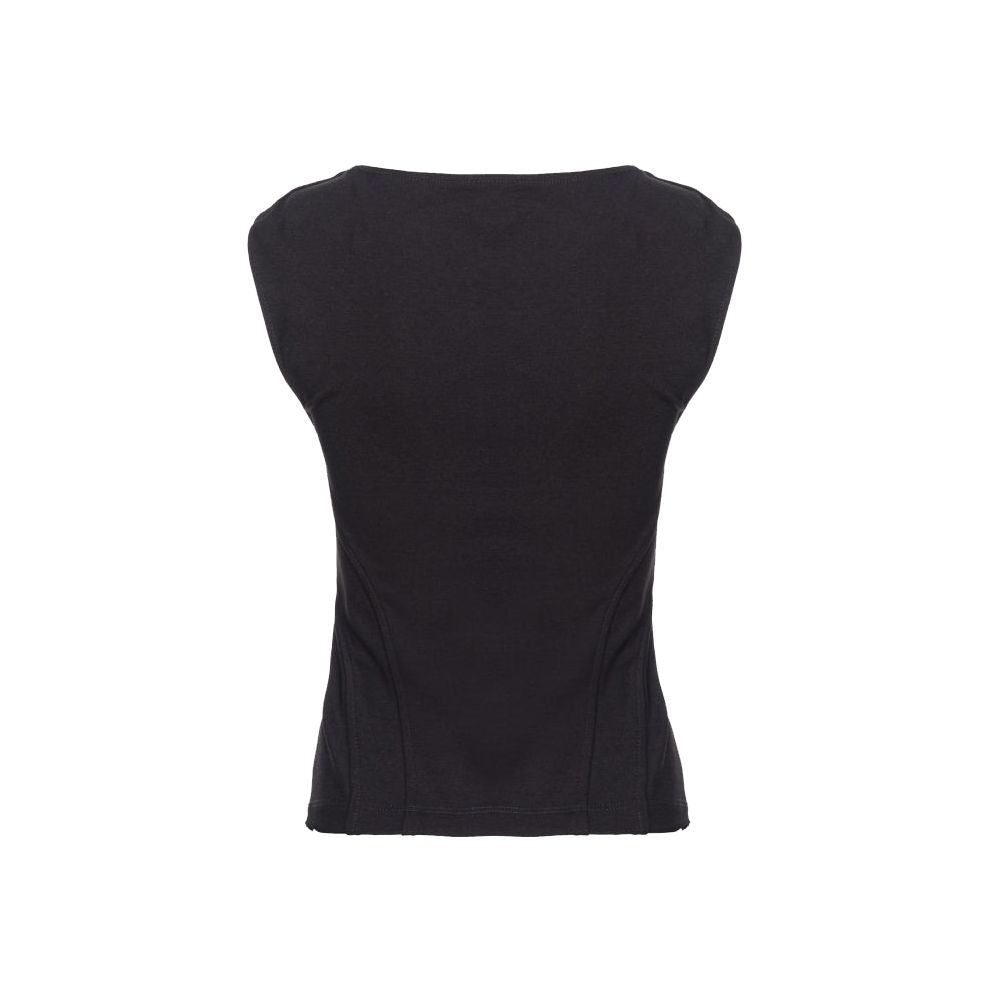 PINKO Black Nylon Women's T-Shirt