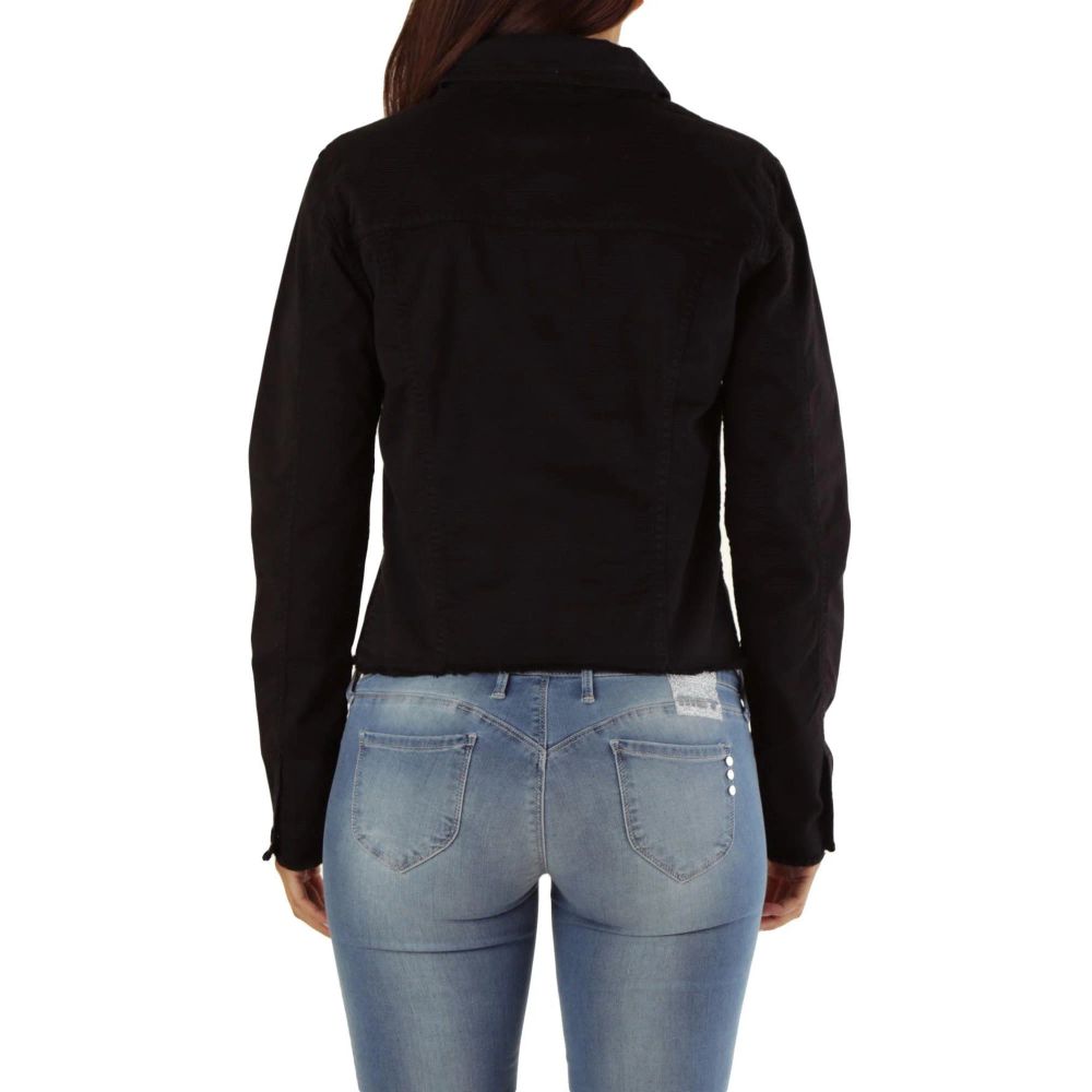 Met Black Cotton Denim Women's Jacket