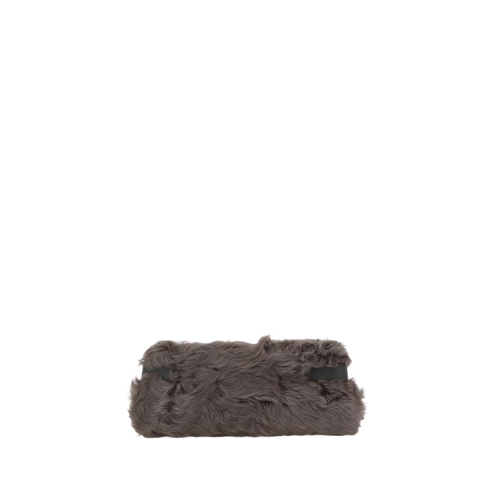 Brunello Cucinelli Brown Fur Clutch Women's Bag