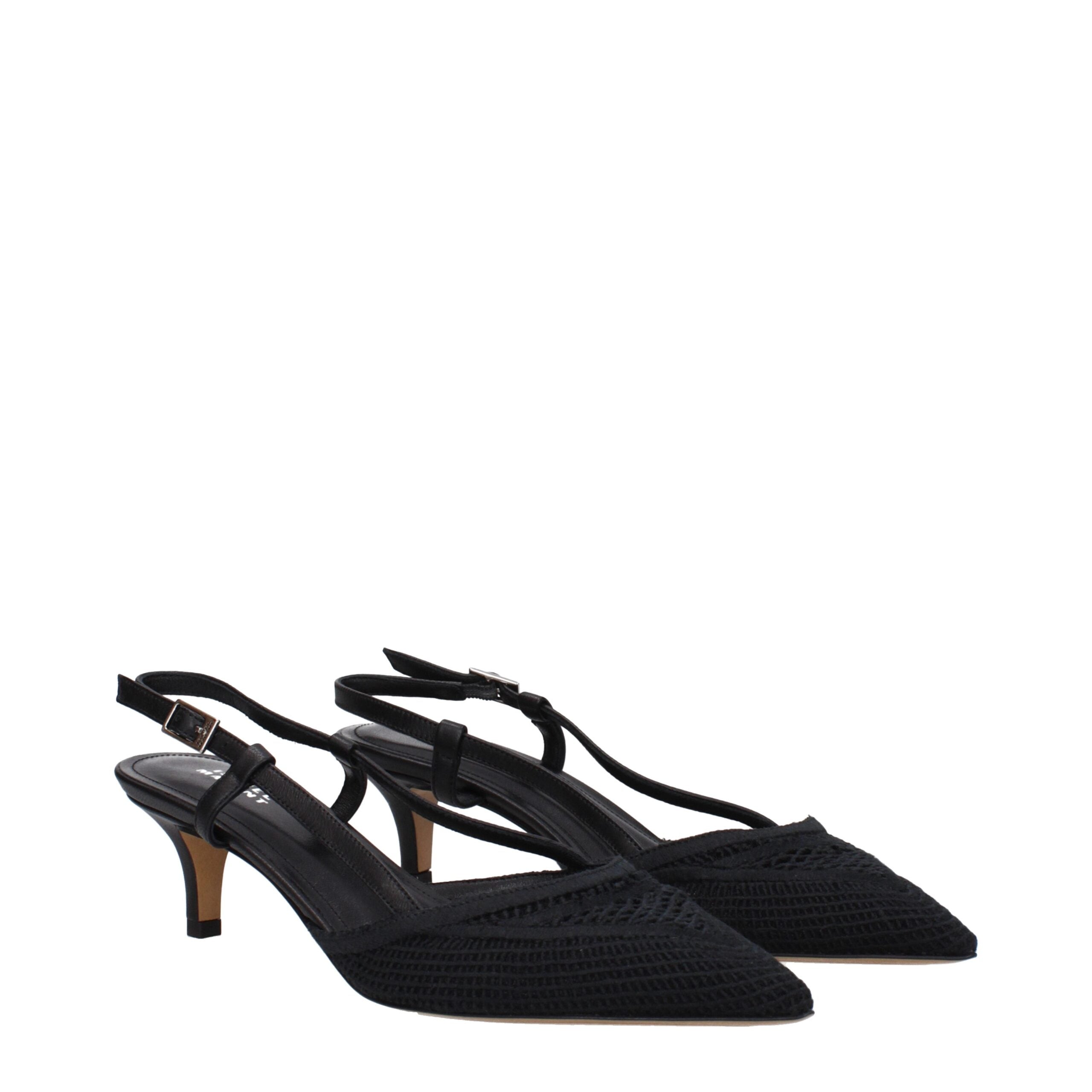 Isabel Marant Black Fabric Mid Heel Women's Pumps