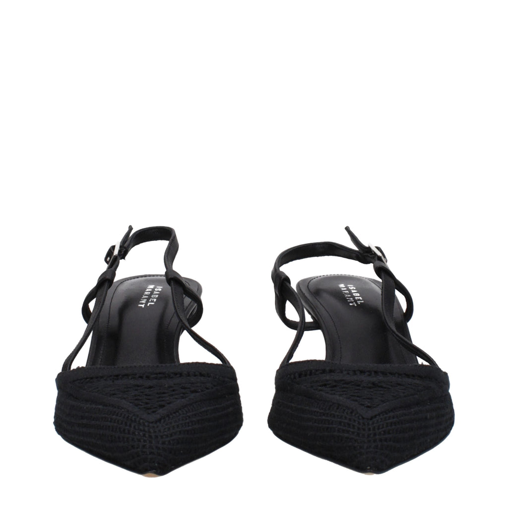 Isabel Marant Black Fabric Mid Heel Women's Pumps