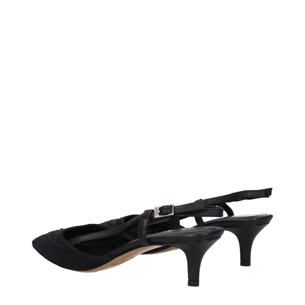 Isabel Marant Black Fabric Mid Heel Women's Pumps