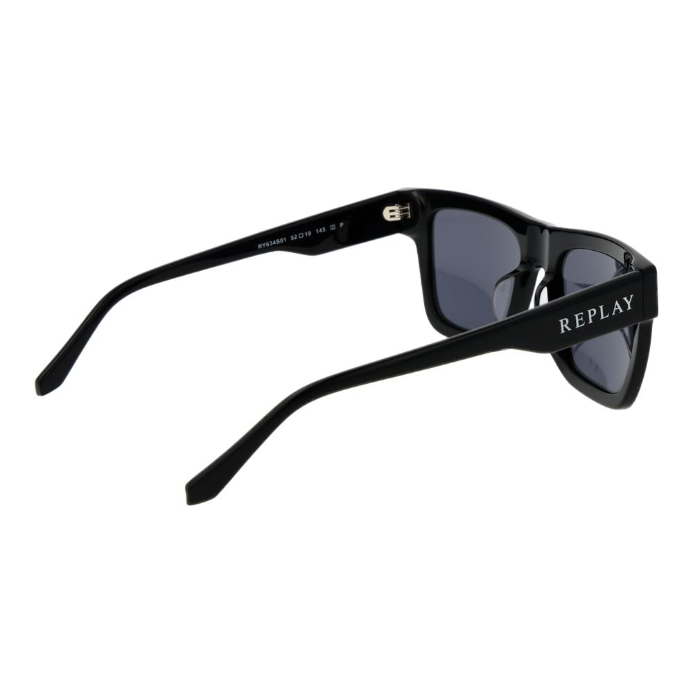 Replay Black Plastic Men's Sunglasses