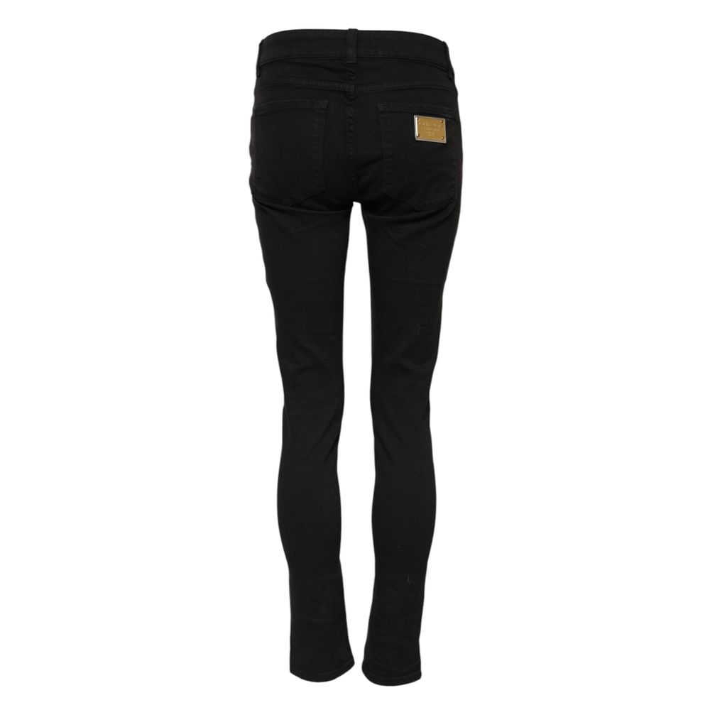 Dolce & Gabbana Black Cotton Skinny Women's Jeans