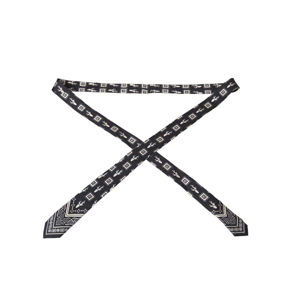 Dolce & Gabbana Black And White Silk Men's Tie