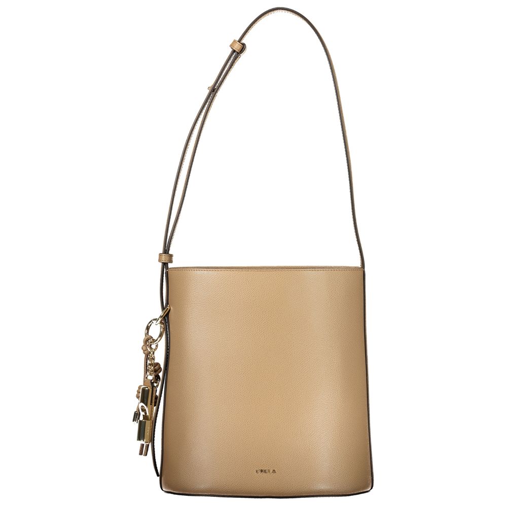 Furla Marrone Leather Woman Bucket Women's Bag