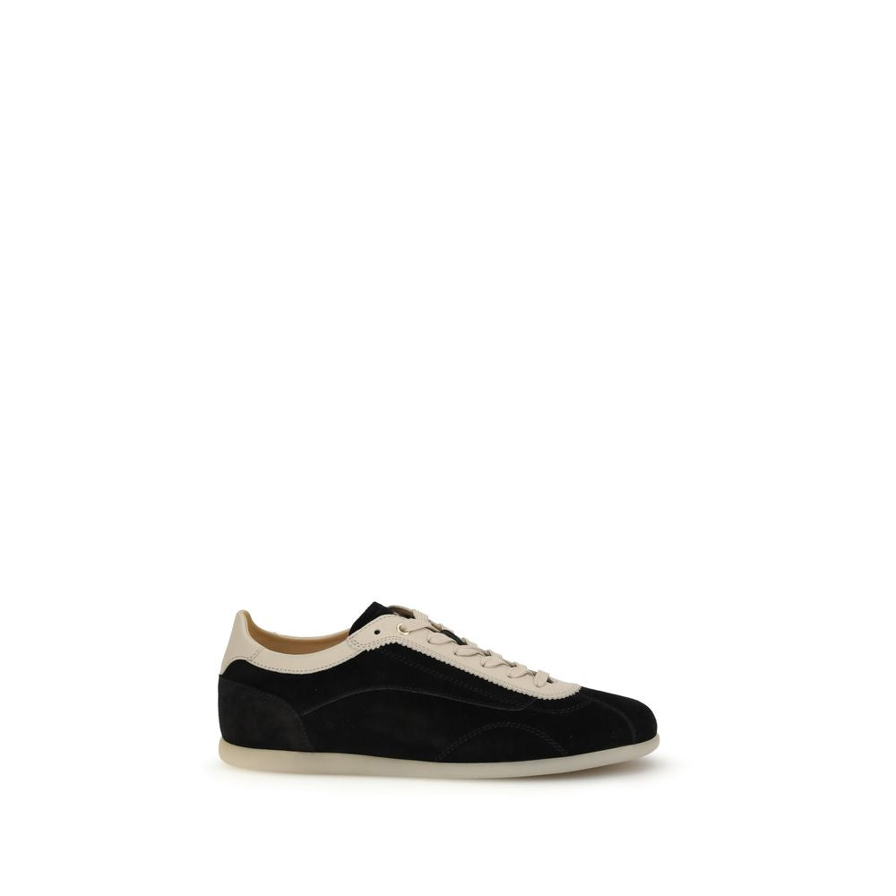 Brunello Cucinelli Gray Calf Leather Bos Taurus Low Top Men's Sneakers
