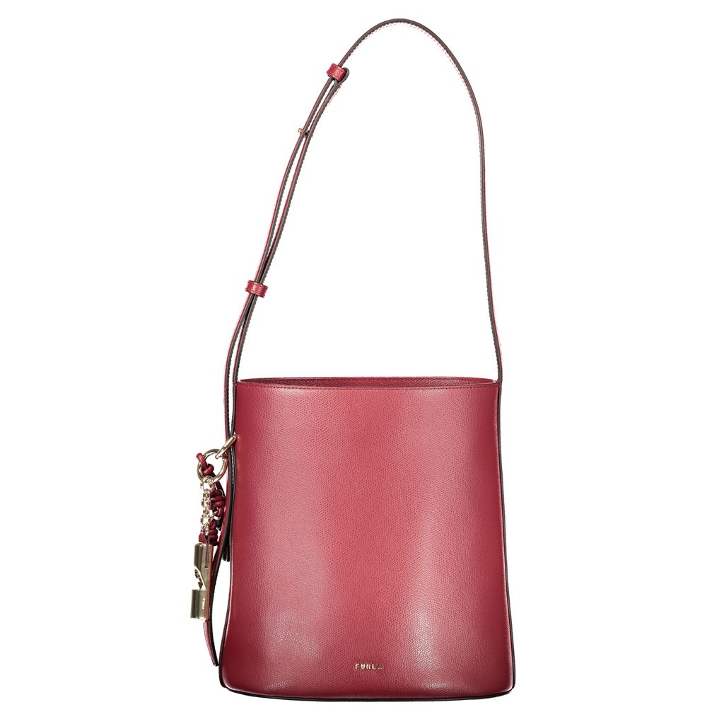 Furla Rosso Leather Woman Bucket Women's Bag