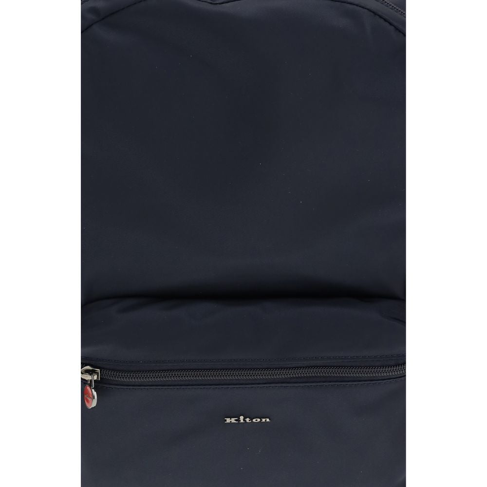 Kiton Blue Nylon Men's Backpack