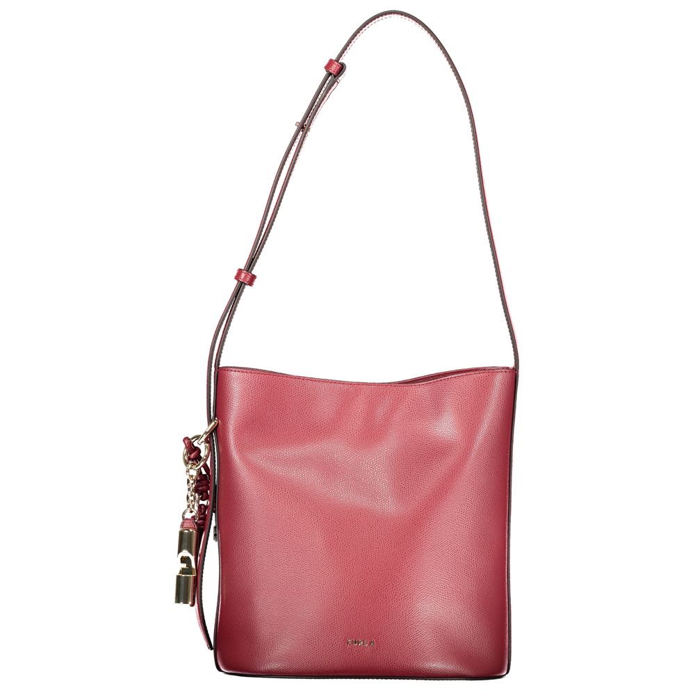 Furla Rosso Leather Woman Bucket Women's Bag