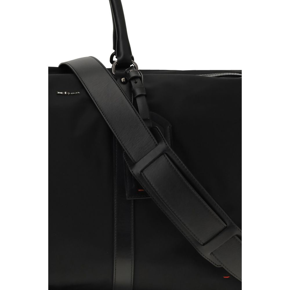 Kiton Black Nylon Luggage And Men's Travel