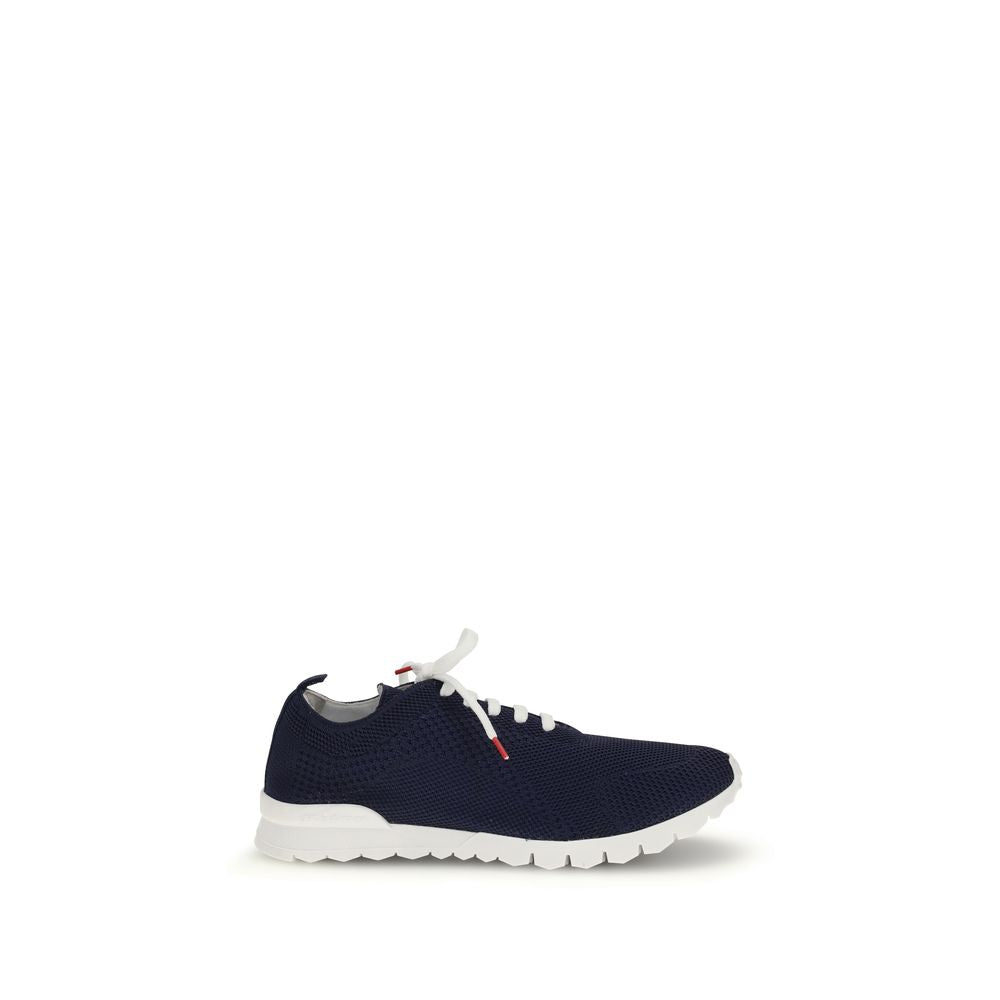 Kiton Blue Cotton Low Top Men's Sneakers